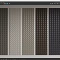 Decorative Partition Panels With Various Colors And Geometric Textured Patterns 3d model