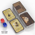 Mobile Digital Gaming Accessories Including Munchkin Card Decks And Two Colored Dice 3d model