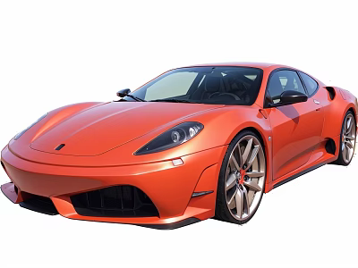 Red Sports Car With Sleek Aerodynamic Design Large Alloy Wheels And Sporty Exterior 3d model