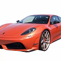 Red Sports Car With Sleek Aerodynamic Design Large Alloy Wheels And Sporty Exterior
