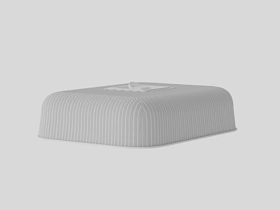 Practical Gray Knitted Textured Square Food Cover For Daily Kitchen Use 3d model