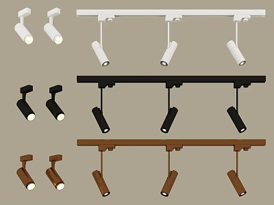 Modern Spotlight Black and White Spotlight Combination 3d model Modern Spotlight Black and White Spotlight Combination 3d model