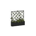 Decorative Ornament Set With Green Vines Lattice Structure And Planter Box