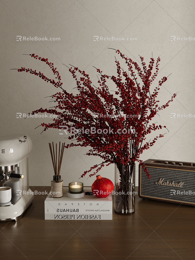 Modern Decoration Combination Marshall Speaker Coffee Machine Holly Aromatherapy Pomegranate model