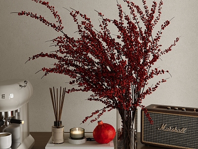 Modern Decoration Combination Marshall Speaker Coffee Machine Holly Aromatherapy Pomegranate model