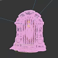 Mystical Stone Doorway With Glowing Diamond Ornament Luminous Sides And Warm Light