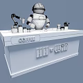 Intelligent Coffee Robot Mechanical Arm Coffee Machine Interactive Activity Sweep Code Automatic Fashion Huawei Unicom Telecom Mobile Intelligent Technology 3d model