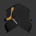 Fire Protection Equipment Welding Helmets Black Shell Blue Lens Open Closed With Yellow Interior