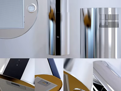 Sleek Modern Stainless Steel Kitchen Appliances With Contemporary Design And Shiny Metallic Finish 3d model