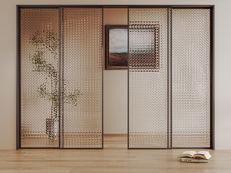 glass sliding door 3d model