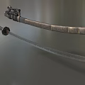 Traditional Samurai Sword With Ornate Handle And Black Scabbard Design