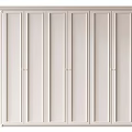 Modern White Wardrobe Six Door Design With Simple Lines And Metal Handles Interior Style