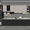 Modern Kitchen Interior Design With Gray Cabinets Island Counter And Appliances