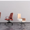 Modern Office Chairs in Multiple Colors with Swivel Wheels and Sleek Design
