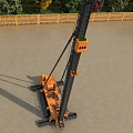 Heavy Duty Orange Black Hydraulic Pile Driver With Support Base Track System For Construction Site