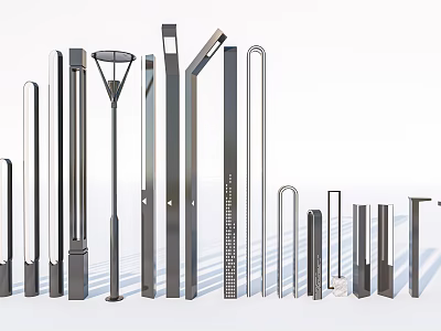 Modern Outdoor Lighting Fixtures With Various Contemporary Designs And Stylish Shapes 3d model