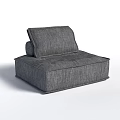 Gray Fabric Single Sofa With Modern Minimalist Design And Comfortable Cushion 3d model
