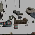 Other Outdoor Camping Gear Including Tent Folding Tables Chairs Umbrella Mats And Crates
