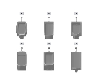 Modern urinal combination sensor 3d model