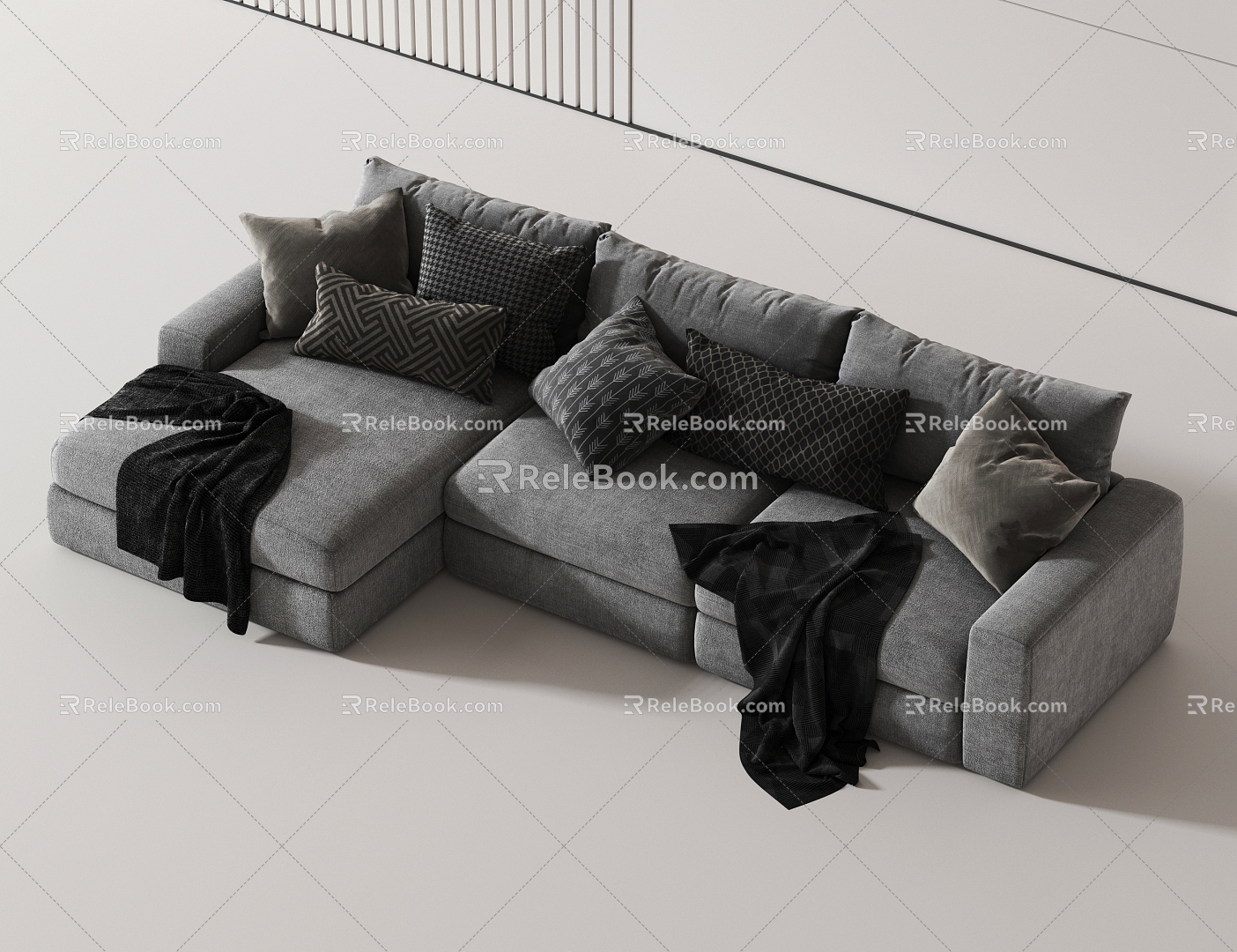 Modern Multiplayer Sofa 3d model