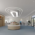 SF Express Service Hall Interior With Reception Counter Display Shelves And Modern Lighting