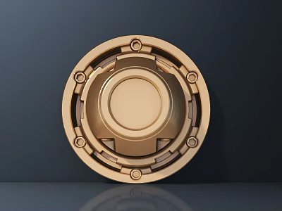 Modern Golden Round Ceiling Light with Metal Frame and Decorative Details for Contemporary Spaces 3d model