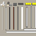 Modern Lighting Fixture Combination With Strip Lights Downlights And Spotlights In Various Designs