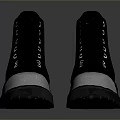 Stylish Black Lace Up Ankle Boots With Silver Toe Cap And Durable Rubber Soles