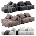 Cozy Modular Sectional Sofa With Plush Pillows Soft Throw Blanket And Neutral Tones