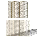 Decorative Room Divider With Multiple Panels And Geometric Patterns For Interior Design 3d model