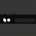 Headphone Speaker With Black Design Control Buttons Knobs And Audio Interface