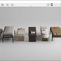Modern Bed End Stool Bed End Stool Combination 3d model