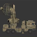 Tactical Military Mobile Radar Surveillance Vehicle With Elevated Antenna System