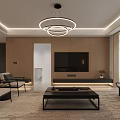 New Chinese Guest Restaurant Sofa Combination 3d model