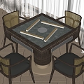 Table and Chair Combination 3d model