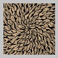 Elegant Black And Gold Spiral Pattern Wall Decor For Modern Interior 3d model