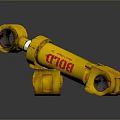 Yellow Heavy Duty Hydraulic Cylinders With 8070 Label For Hardware Tools