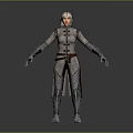 Silver Haired Female Adventurer Character Wearing Gray Coat Brown Belt And Gloves