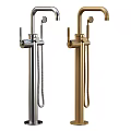 Stylish Bathroom Shower Faucets with Gold and Silver Finishes and Showerhead Components