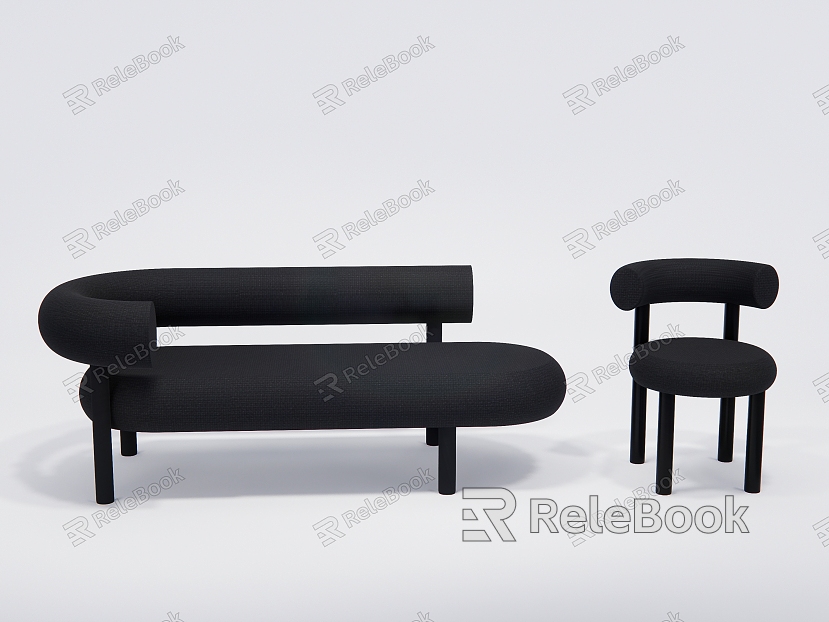 Modern Combination Sofa Sofa Bench Low Stool model