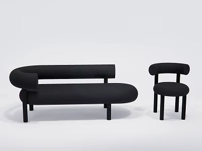 Modern Combination Sofa Bench Low Stool 3d model