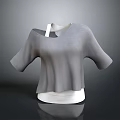 Gray Off Shoulder Short Sleeve Top For Daily Casual Wear