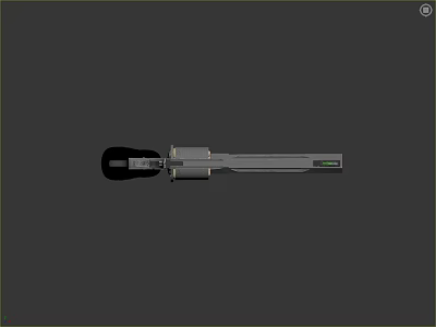 Tactical Weapon With Black Handle Silver Barrel And Ergonomic Design 3d model