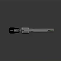 Tactical Weapon With Black Handle Silver Barrel And Ergonomic Design 3d model