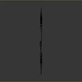 Modern Curved Bow With Black Grip And Taut String For Archery Use