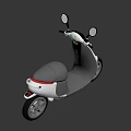 Modern White and Gray Electric Scooter with Comfortable Seat and Black Handlebar