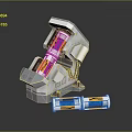 Modular Mechanical Device With Silver Casing Colorful Internal Parts And Cylindrical Modules 3d model