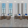 Spacious Bright Conference Room Interior With Large Windows And Long Tables Chairs