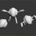 Robot Assistant Small Robot Butler Robot Butler Figure Game Figure 3d model