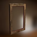 Vintage Metal Picture Frame With Carved Design And Antique Aged Appearance